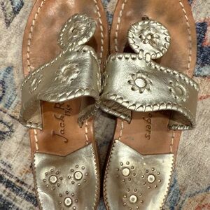 Jack Rogers Metallic Gold Sandals